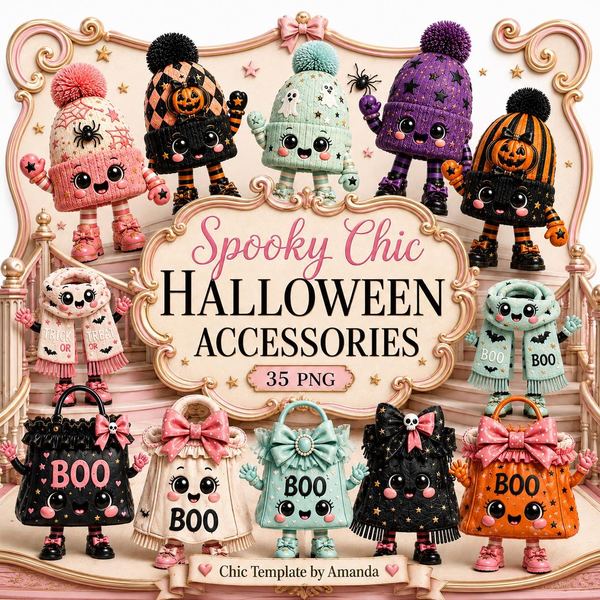 Spooky Chic Halloween Clipart