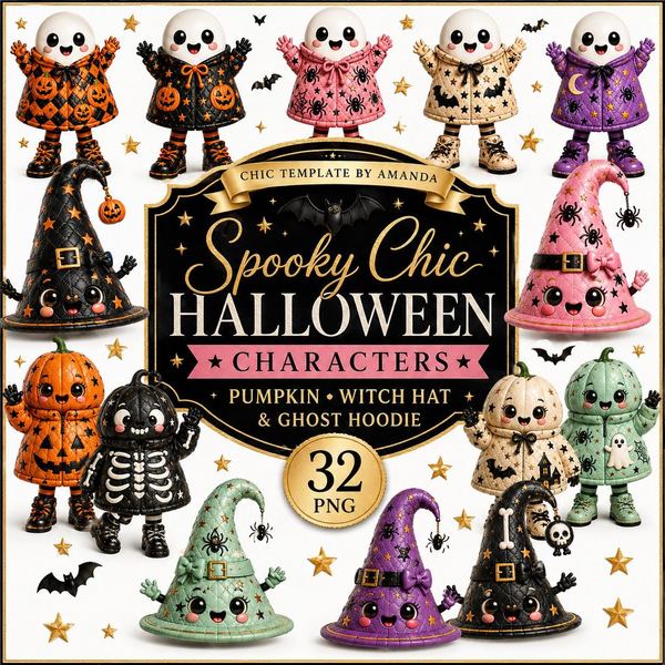 Spooky Chic Halloween Clipart