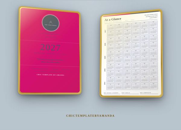 Personal Pink Agenda & Diary 2027 App (Web)