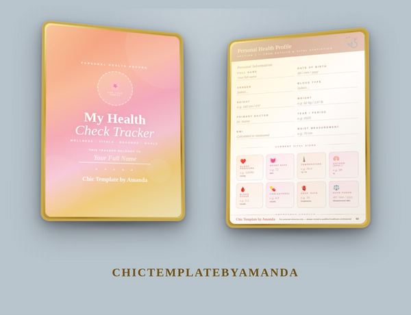 My Health Check Tracker: Personal Health Details
