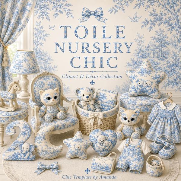 Blue Toile de Juoy design Nursery
