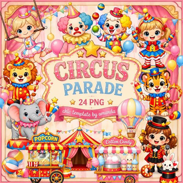 Circus Parade Clipart Bundle