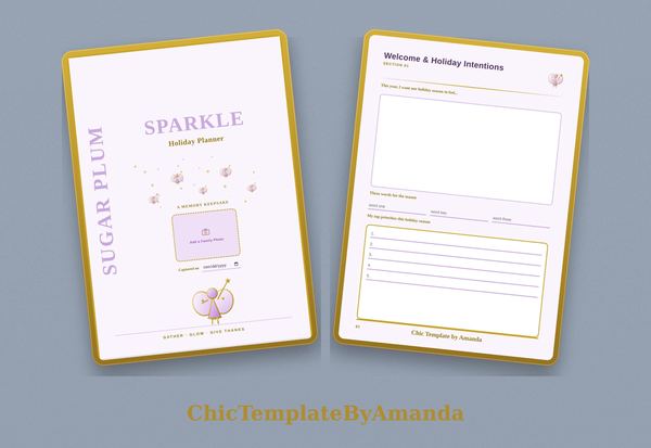 Sugar Plum Sparkle Holiday Planner