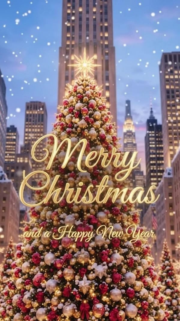 Personalised New York Christmas Card