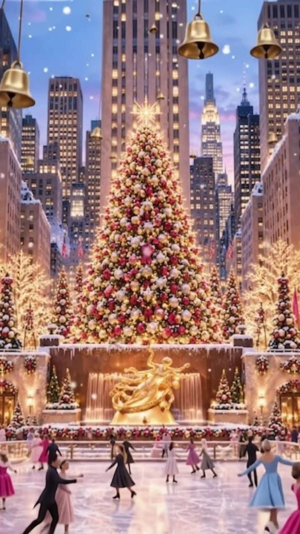 Personalised New York Christmas Card — preview