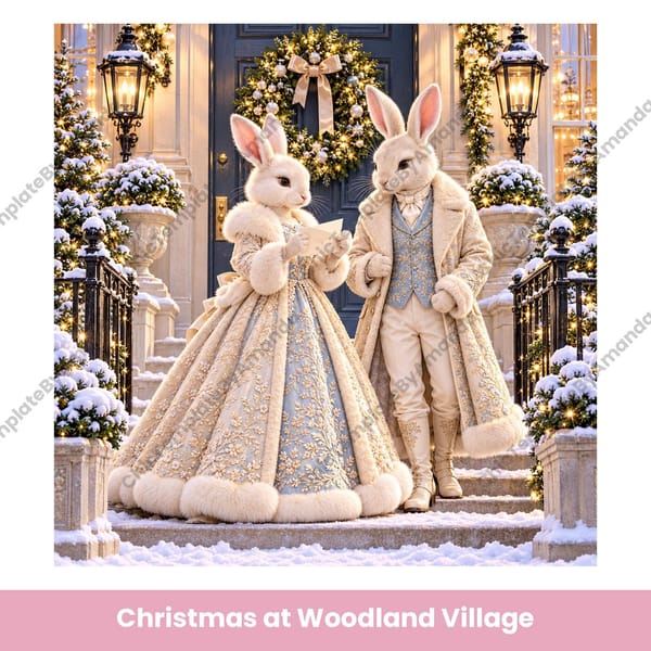 Christmas at Woodland Village Clipart — preview