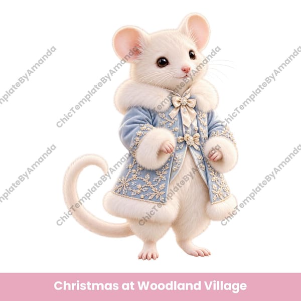 Christmas at Woodland Village Clipart — preview