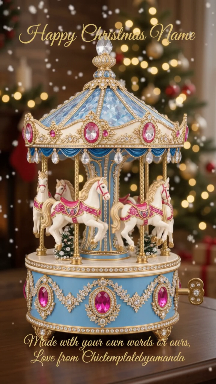 Personalised Christmas Carousel Card — preview