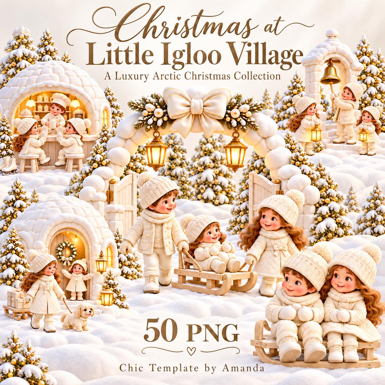 Igloo Christmas Clipart